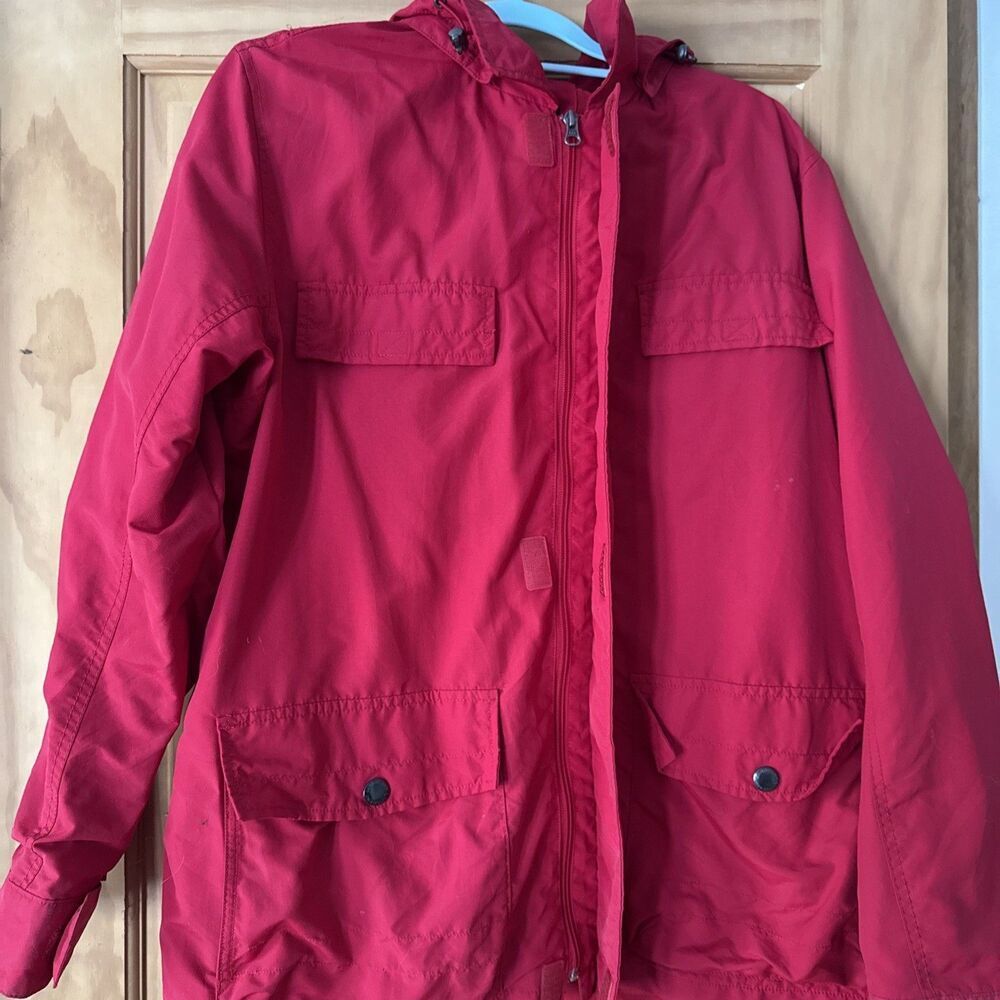 Land's End Red Men’s Large (42-44) Nylon Windbreaker.